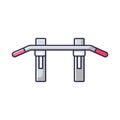 Pull up bar RGB color icon