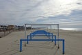 Pull up bars on Cape May beach Royalty Free Stock Photo