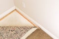 Pulled Back Carpet and Padding In Room Royalty Free Stock Photo