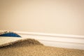 Pulled Back Carpet and Padding In Room Royalty Free Stock Photo