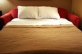 Pulled out sofa bed Royalty Free Stock Photo