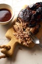 Pulled pork with barbecue sauce