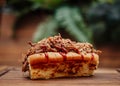 Pulled pork sandwich with brioche bread Royalty Free Stock Photo