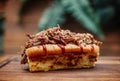 Pulled pork sandwich with brioche bread Royalty Free Stock Photo