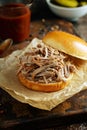 Pulled pork sandwich Royalty Free Stock Photo