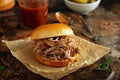 Pulled pork sandwich Royalty Free Stock Photo