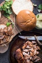 Pulled pork sandwich Royalty Free Stock Photo