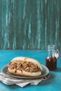 Pulled pork sandwich Royalty Free Stock Photo