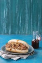 Pulled pork sandwich Royalty Free Stock Photo