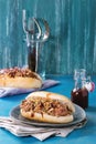 Pulled pork sandwiches Royalty Free Stock Photo
