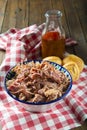 Pulled pork with vinegar barbecue sauce
