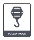 pulley hook icon in trendy design style. pulley hook icon isolated on white background. pulley hook vector icon simple and modern Royalty Free Stock Photo