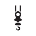 Pulley Hook icon vector isolated on white background, Pulley Hook sign , construction symbols Royalty Free Stock Photo
