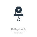 Pulley hook icon vector. Trendy flat pulley hook icon from construction collection isolated on white background. Vector Royalty Free Stock Photo