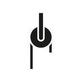 Pulley icon. Construction tool icon for lifting. Vector illustration. Eps 10. Royalty Free Stock Photo