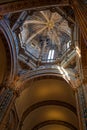 The pulley mechanism under the transept\'s dome that action swinging Botafumeiro Royalty Free Stock Photo