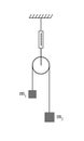Pulley system vector icon in line style - physics.