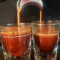 Pulling espresso shots