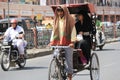 Pulling a Rickshaw in heat