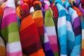 Pullovers on hangers. Royalty Free Stock Photo