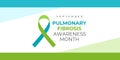 Pulmonary Fibrosis Awareness Month. Vector banner, poster, card for social media with the text September Pulmonary Fibrosis Royalty Free Stock Photo