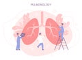 Pulmonology concept. Lungs disease examination and treatment.