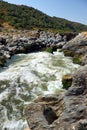 Pulo do Lobo or wolf`s leap waterfall and cascade on river Guadi Royalty Free Stock Photo