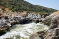 Pulo do Lobo or wolf's leap waterfall and cascade on river Guadiana, Alentejo, Portugal