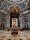 Pulpit of the Basilica of Saint Peter in the Vatican city Royalty Free Stock Photo