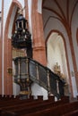 Pulpit of the Catholic Cathedral. Poland. Wroclaw