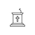 Pulpit, Christianity icon. Simple line, outline vector religion icons for ui and ux, website or mobile application Royalty Free Stock Photo