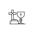 Pulpit, Christianity icon. Simple line, outline vector religion icons for ui and ux, website or mobile application Royalty Free Stock Photo