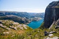Pulpit Rock with Lysefjord, Norway Royalty Free Stock Photo