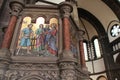 pulpit in the saint-pierre-le-jeune church - strasbourg - france Royalty Free Stock Photo