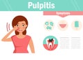 Pulpitis. Dental disease Royalty Free Stock Photo