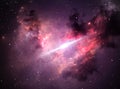 Pulsar or neutron star in the nebula Royalty Free Stock Photo