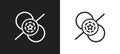 pulsar outline icon in white and black colors. pulsar flat vector icon from astronomy collection for web, mobile apps and ui