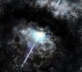 Pulsar Star in dust torus Royalty Free Stock Photo