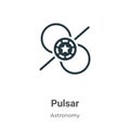 Pulsar vector icon on white background. Flat vector pulsar icon symbol sign from modern astronomy collection for mobile concept