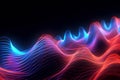 Pulsating Colorful dynamic sound wave. Generate Ai