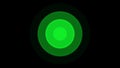 Pulsating concentric green circles. Modern luminous preloader. Abstract pulsating rings motion background. Colorful