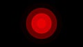 Pulsating concentric red circles. Modern luminous preloader. Abstract pulsating rings motion background. Colorful