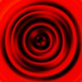 Pulsating membrane of subwoofer. Red and black vector graphics