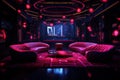 Pulsating Neon night club. Generate Ai