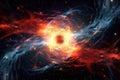 pulsating quasar in the heart of faraway galaxy Royalty Free Stock Photo