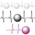 Pulse golf ball set Royalty Free Stock Photo