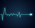 Pulse graphic. Medical background with heart cardiogram. Vector background.