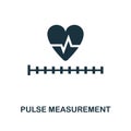 Pulse Measurement icon. Monochrome style design from measurement icon collection. UI and UX. Pixel perfect pulse measurement icon.