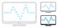 Pulse Monitoring Vector Mesh Wire Frame Model and Triangle Mosaic Icon Royalty Free Stock Photo