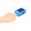 pulse oximeter, oxygen saturation, medical instrument oximeter Royalty Free Stock Photo